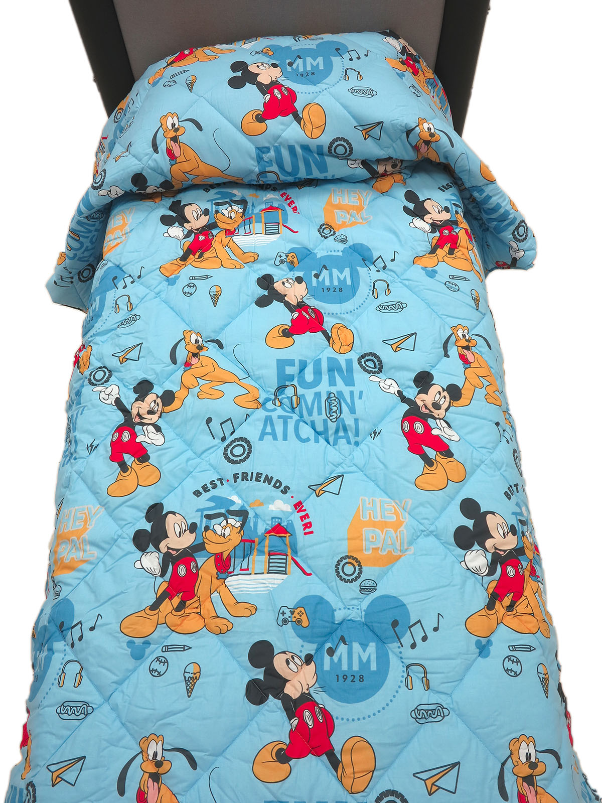 Trapunta Disney letto singolo Mickey Rocks in cotone