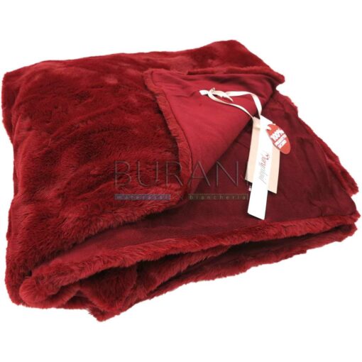 Plaid pelliccia sintetica Maryplaid 6M64576 rosso